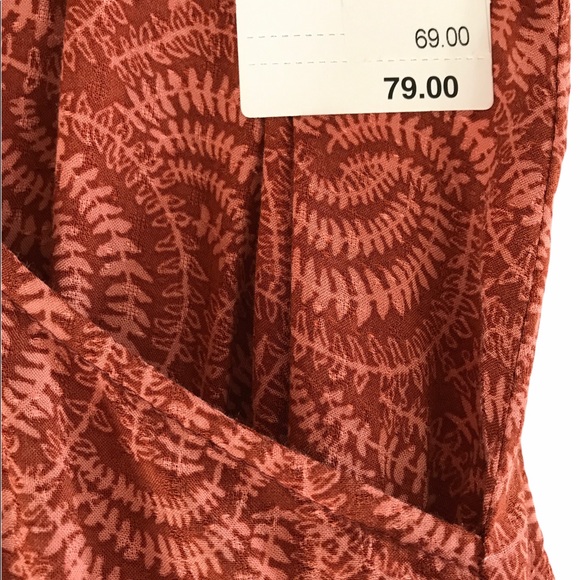 Hinge Rust Patterned Rust Romper Med NWT $79 - Picture 7 of 12